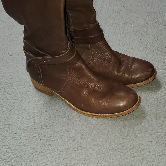 Lands End Equestrian Riding Brown Leather Knee-High Boots Size 6.5B - Picture 7 of 10